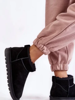 Dámské semišové nízké boty do sněhu Černe Shelie