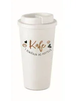 KAFE S DONÁŠKOU DO POSTELE - bílý termohrnek 475 ml KAFE S DONÁŠKOU DO POSTELE - bílý termohrnek 475 ml