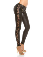 Sexy KouCla leatherlook trousers with lace