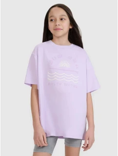 Dívčí tričko oversize s potiskem model 21436043 - 4F