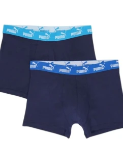Pánske boxerky Puma 2-Pack námornícka modrá pohodlná bavlna