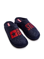 Klasyczne Męskie Papcie Big Star KK176002 Granatowe