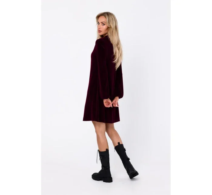 model 21874823 Šaty s výstřihem do V bordó - Moe
