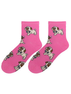 Ponožky Bratex POP-D-164 Pink