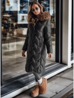 Dámská prošívaná dlouhá bunda černá Dstreet model 21982627 - FashionStreet