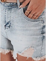 Dámske džínsové šortky so zirkónmi LIKE A STAR modré FashionStreet SY0472