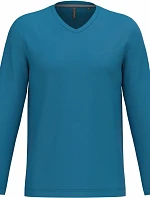 Kariban K 358 Pánske tričko s výstrihom do V a dlhými rukávmi 20.K358 tropical blue