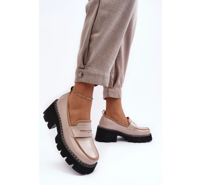 Dámské kožené mokasíny D&A model 21636749 béžové - S.Barski