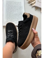 Sneakersy Damskie Na Platformie Big Star SS274761 Czarne