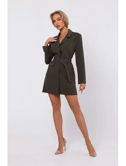 šaty s páskem tmavě šedé model 18863336 - Moe