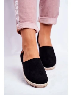 Dámske velúrové espadrilky Black Vulcano