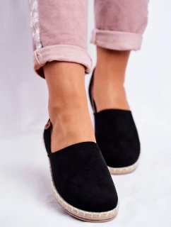 Dámske velúrové espadrilky Black Vulcano