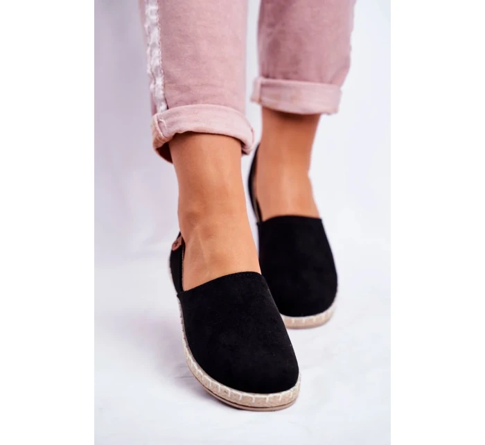 Dámske velúrové espadrilky Black Vulcano Dámske velúrové espadrilky Black Vulcano