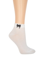 Dámske čipkované ponožky s mašľou
