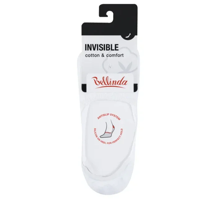 Neviditeľné ponožky vhodné do sneaker topánok INVISIBLE SOCKS - BELLINDA - biela