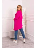 Svetr s netopýřími rukávy růžový model 18978875 - K-Fashion