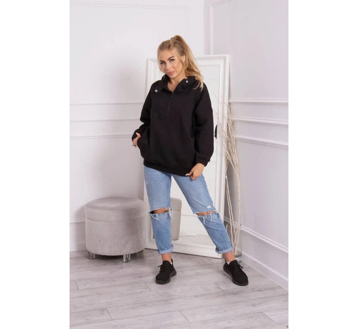 Mikina s kapucňou čierna