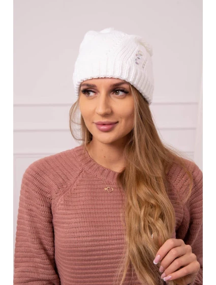Dámska čiapka Klarysa K394 biela Dámska čiapka Klarysa K394 biela