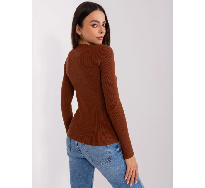 Sweter PM SW model 18904847 ciemny brązowy - FPrice