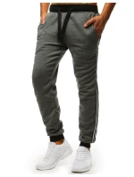 Pánske antracitové tepláky FashionStreet UX3538