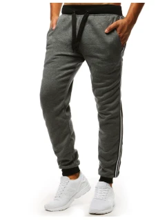 Pánske antracitové tepláky FashionStreet UX3538