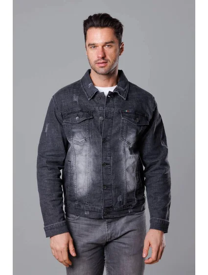 Černá pánská džínová bunda model 18347818 - J.STYLE