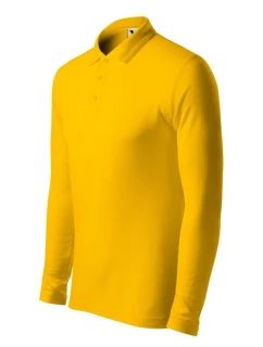 Pánska polokošeľa Pique LS (žltá)