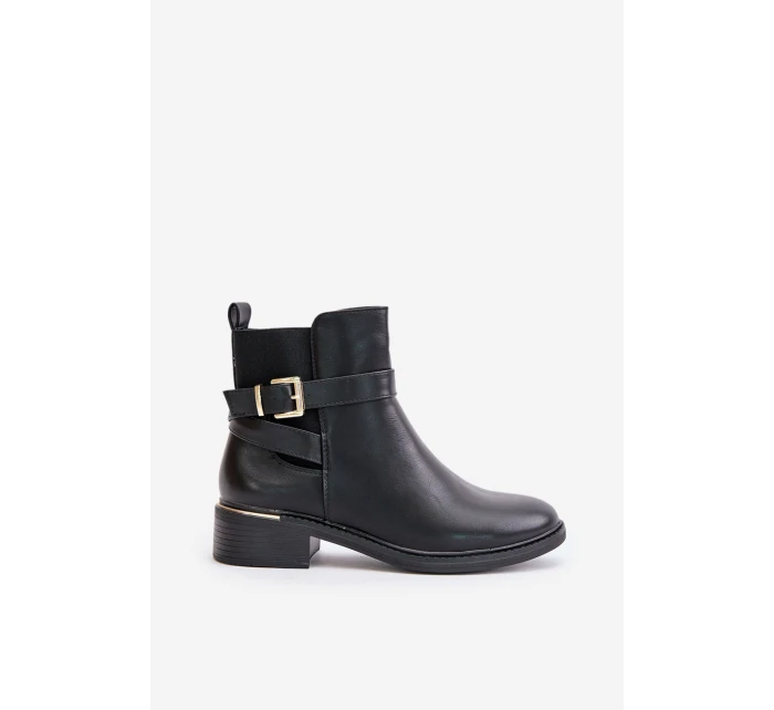 Botki Sztyblety Damskie Na Niskim Obcasie Ocieplane Czarne Zinlora Botki Sztyblety Damskie Na Niskim Obcasie Ocieplane Czarne Zinlora