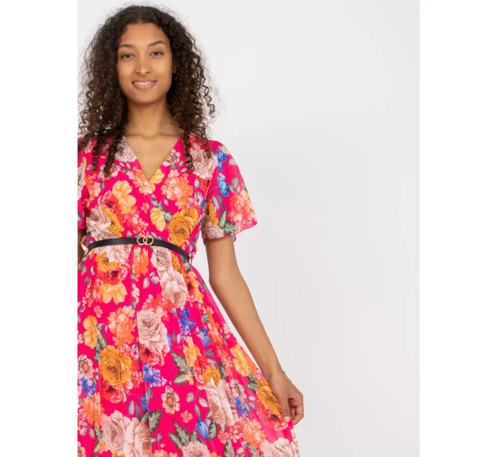 Šaty DHJ SK 13162.92 tmavo ružová