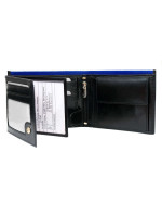 Pánske peňaženky Pánska kožená peňaženka N992 RVT Black+Na black