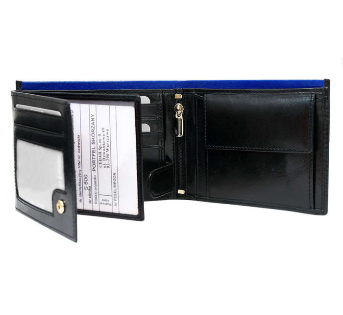 Pánske peňaženky Pánska kožená peňaženka N992 RVT Black+Na black