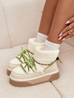 Dámske snežnice na platforme D.Franklin - svetlo béžové