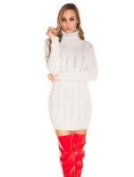 Sexy turtleneck cable knit sweater / dress