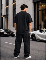 Koszulka męska oversize czarna model 22178003 - FashionStreet Koszulka męska oversize czarna model 22178003 - FashionStreet