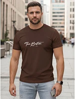 Tshirt męski bawełniany z nadrukiem The Boston brązowy model 22305507 - FashionStreet Tshirt męski bawełniany z nadrukiem The Boston brązowy model 22305507 - FashionStreet