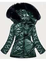 DAMSKA KURTKA PRZEJŚCIOWA PLUS SIZE ZIELONA model 21242859 - FC MINA