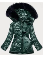 DAMSKA KURTKA PRZEJŚCIOWA PLUS SIZE ZIELONA model 21242859 - FC MINA