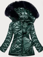 Dámska prechodná bunda plus size zelená (mm21-76)