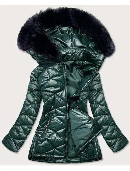 DAMSKA KURTKA PRZEJŚCIOWA PLUS SIZE ZIELONA model 21242859 - FC MINA