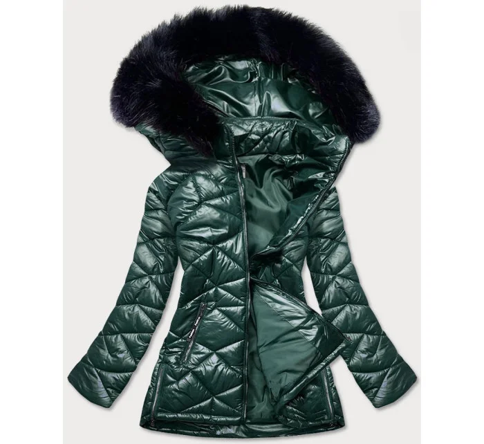 DAMSKA KURTKA PRZEJŚCIOWA PLUS SIZE ZIELONA model 21242859 - FC MINA
