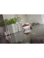 Kvetináč s bylinkami TWINS CUBE WITH CUTLERY WHITE