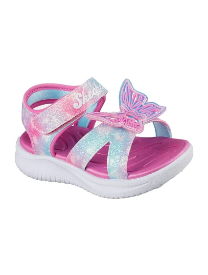 Detské sandále Skechers JUMPSTERS SANDAL BUTTERFLY BRITES 303109N PKMT
