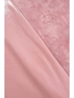 Dvojvrstvové velúrové nohavice tmavo ružové