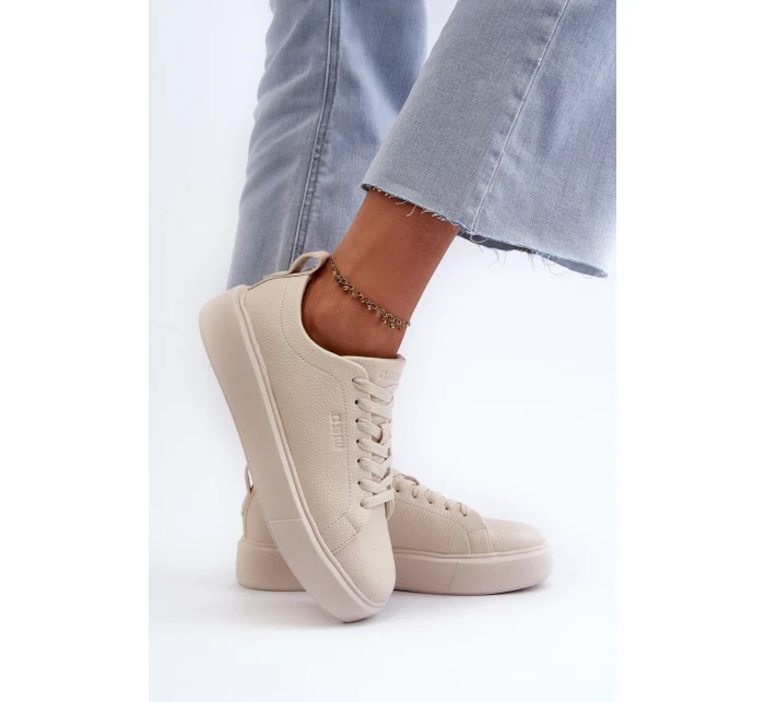 Lehké dámské tenisky Big Star model 21658712 Memory Foam System Beige - Big Star Shoes Lehké dámské tenisky Big Star model 21658712 Memory Foam System Beige - Big Star Shoes