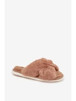 Kožešinové domácí pantofle pro ženy s se pásky Camel model 21708380 - EVENTO