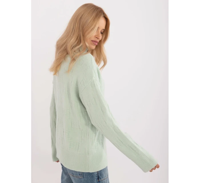 Sweter AT SW  pistacjowy model 20463774 - FPrice