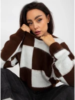 Jumper EM SW 1034 01.91 bielo-hnedý Jumper EM SW 1034 01.91 bielo-hnedý