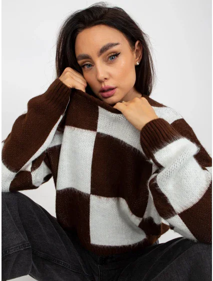 Jumper EM SW 1034 01.91 bielo-hnedý Jumper EM SW 1034 01.91 bielo-hnedý