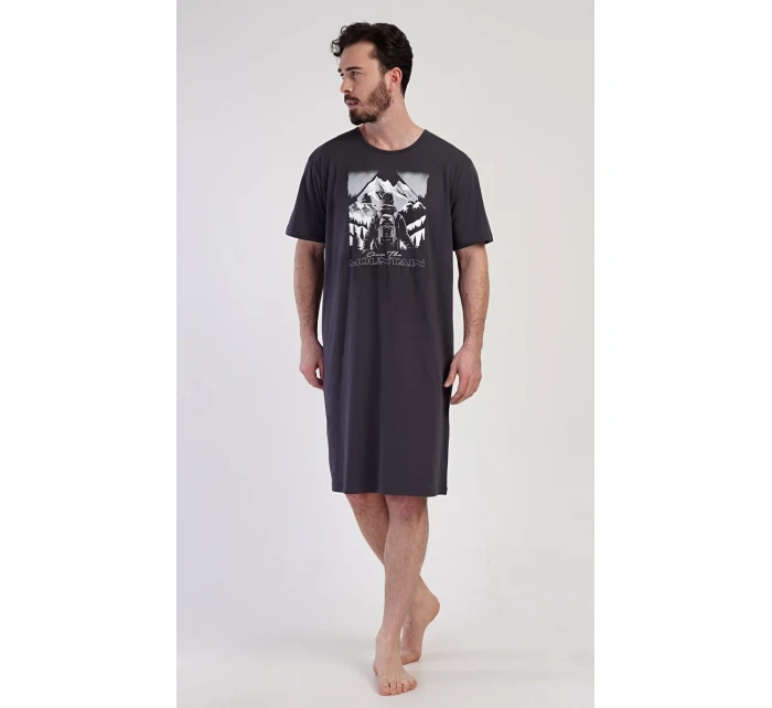 Pánska nočná košeľa s krátkym rukávom Mountain