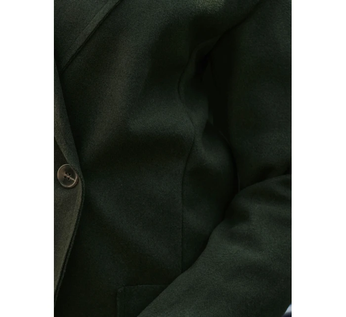 Dámský oversize dlouhý olivový kabát Dstreet model 21981930 - FashionStreet